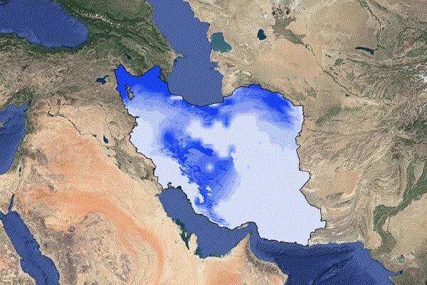 نقشه ماهواره ای رطوبت خاک در ایران